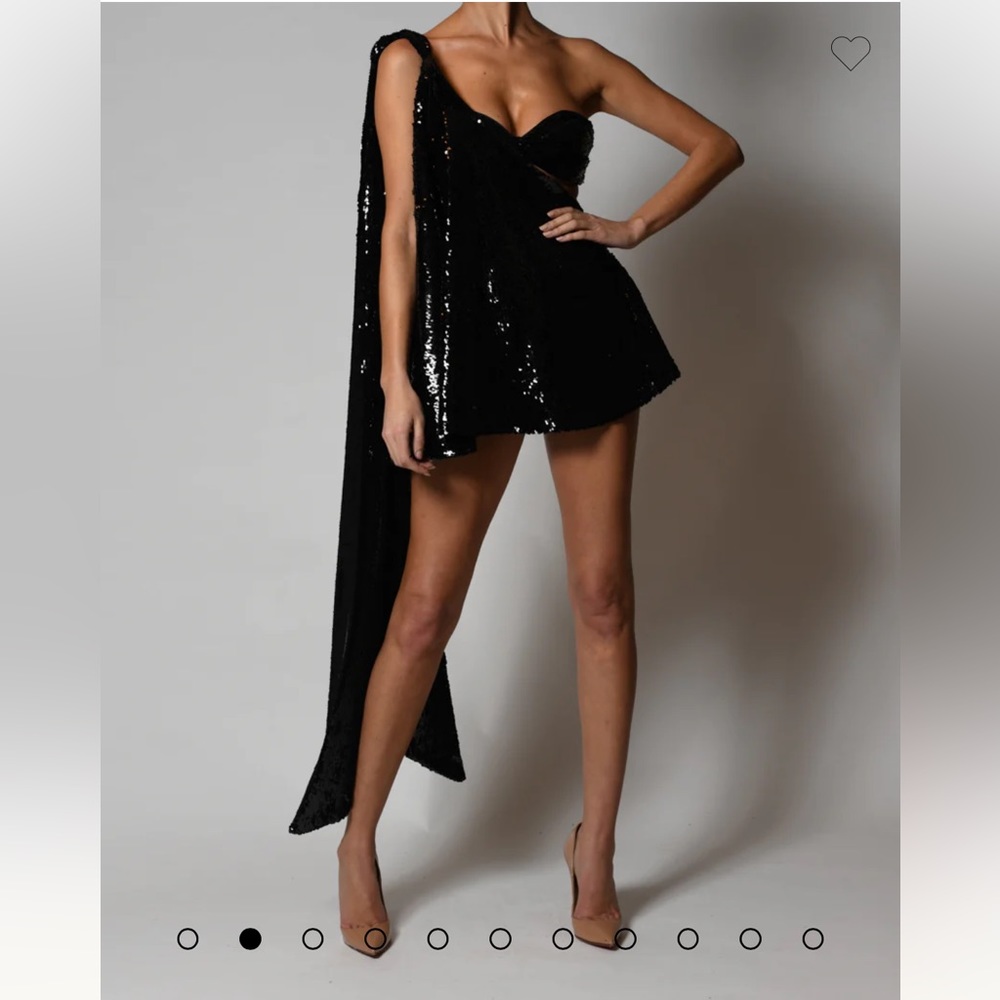 The Dolls House Fashion Black Sequin Anthia Dress